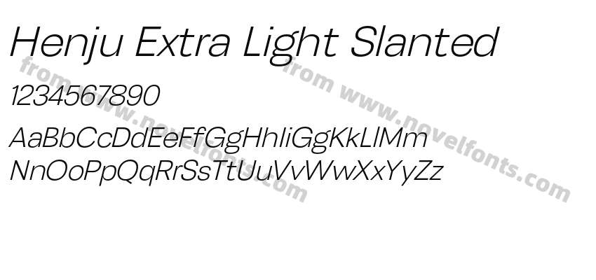 Henju Extra Light SlantedPreview