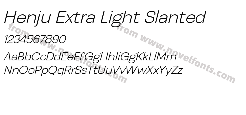 Henju Extra Light SlantedPreview