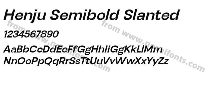 Henju Semibold SlantedPreview