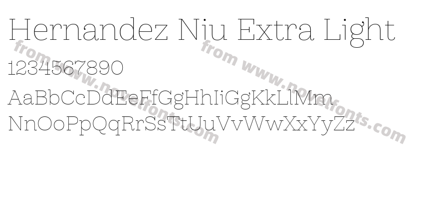 Hernandez Niu Extra LightPreview