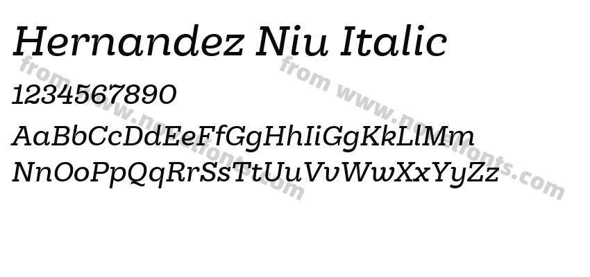 Hernandez Niu ItalicPreview