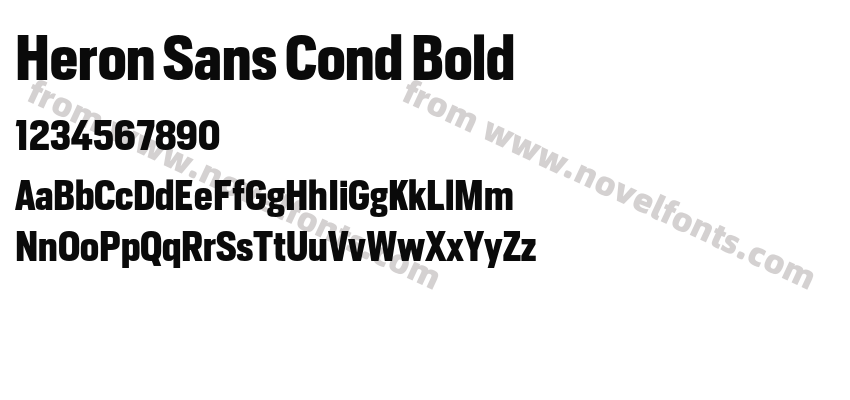 Heron Sans Cond BoldPreview