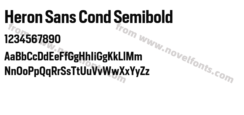 Heron Sans Cond SemiboldPreview