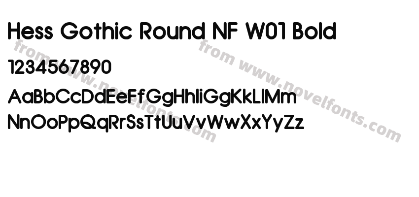 Hess Gothic Round NF W01 BoldPreview