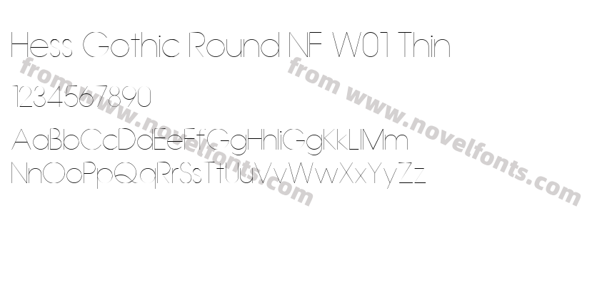 Hess Gothic Round NF W01 ThinPreview