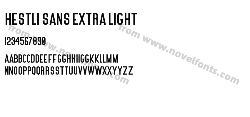 Hestli Sans Extra LightPreview