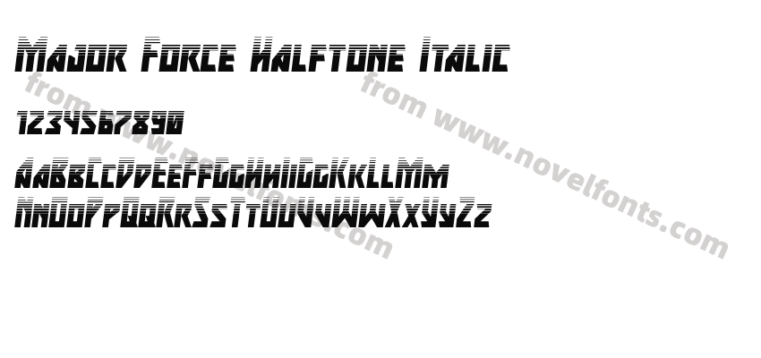 Major Force Halftone ItalicPreview