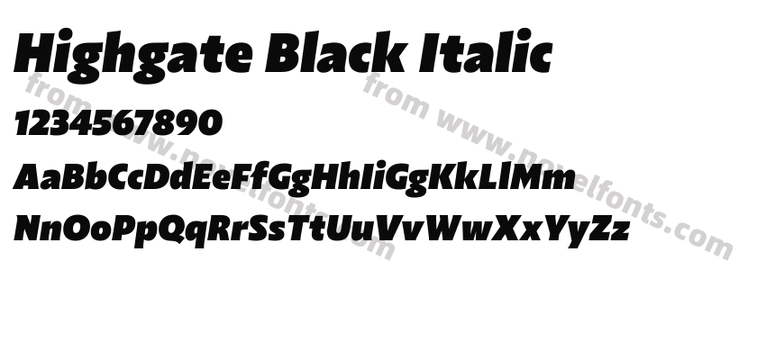 Highgate Black ItalicPreview