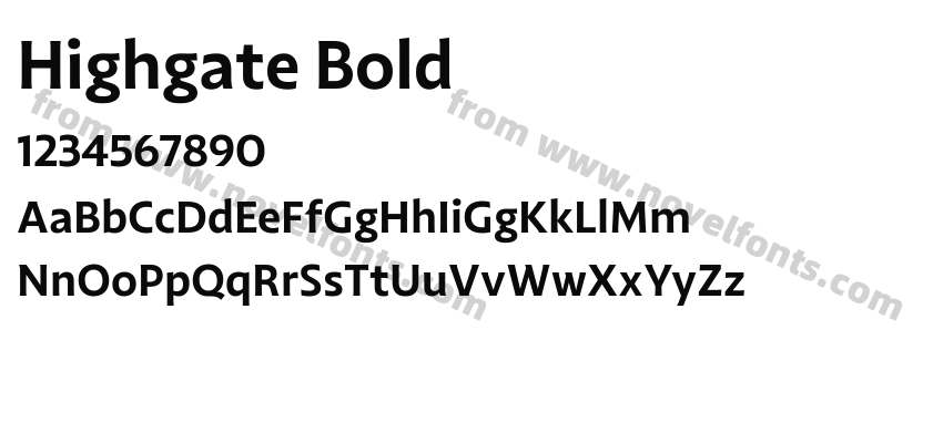 Highgate BoldPreview