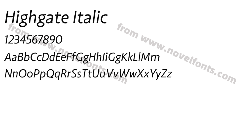 Highgate ItalicPreview