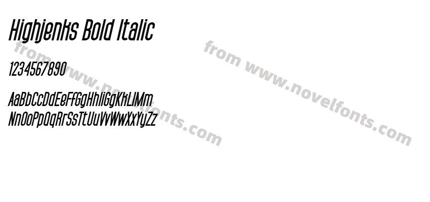Highjenks Bold ItalicPreview