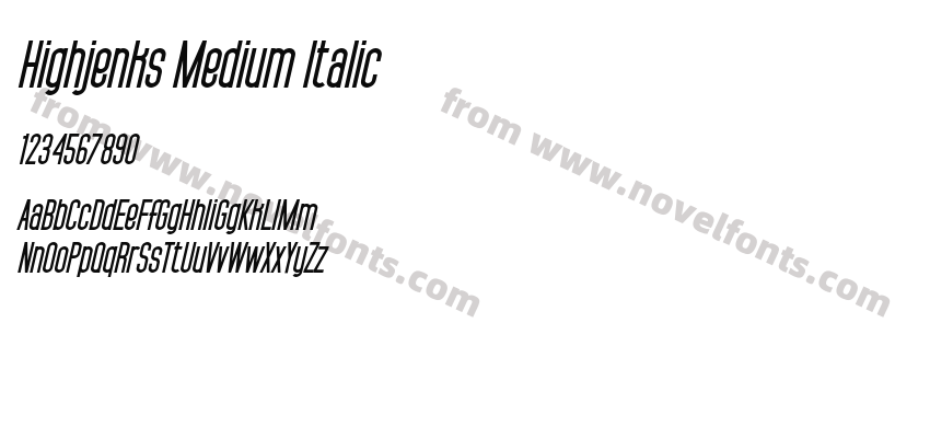 Highjenks Medium ItalicPreview