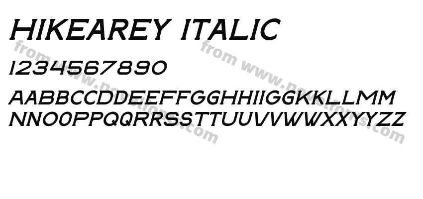 Hikearey ItalicPreview