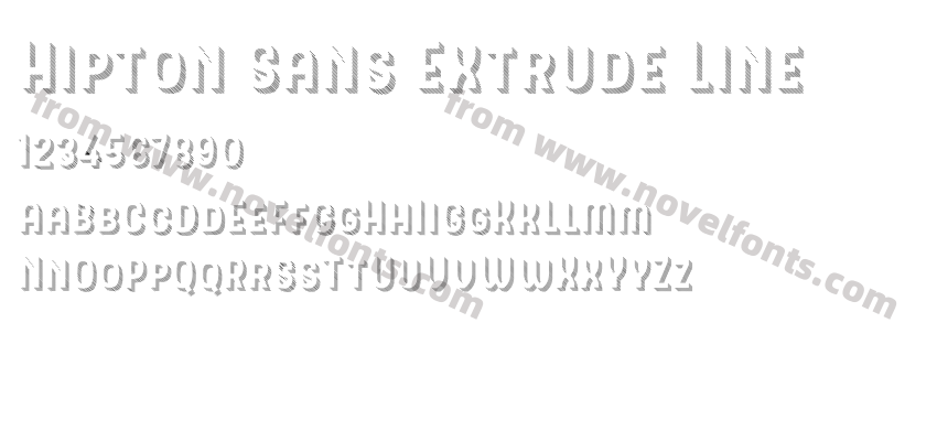 Hipton Sans Extrude LinePreview