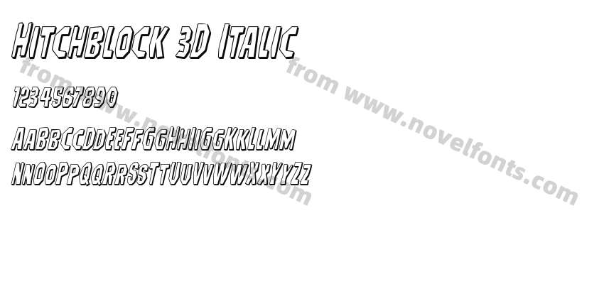Hitchblock 3D ItalicPreview
