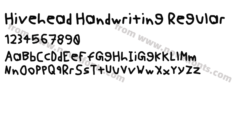 Hivehead Handwriting RegularPreview