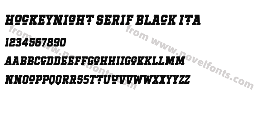 Hockeynight Serif Black ItaPreview