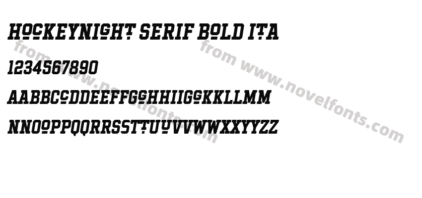 Hockeynight Serif Bold ItaPreview