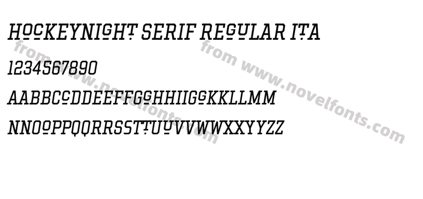 Hockeynight Serif Regular ItaPreview