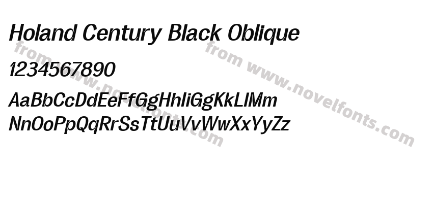 Holand Century Black ObliquePreview