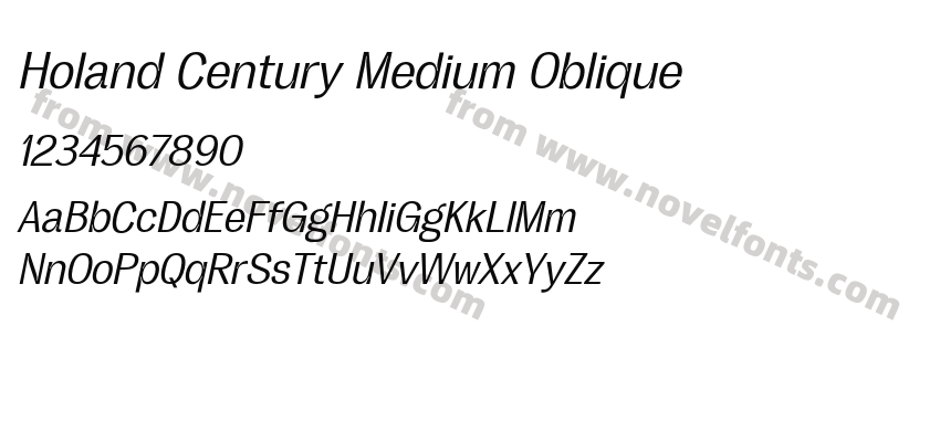 Holand Century Medium ObliquePreview
