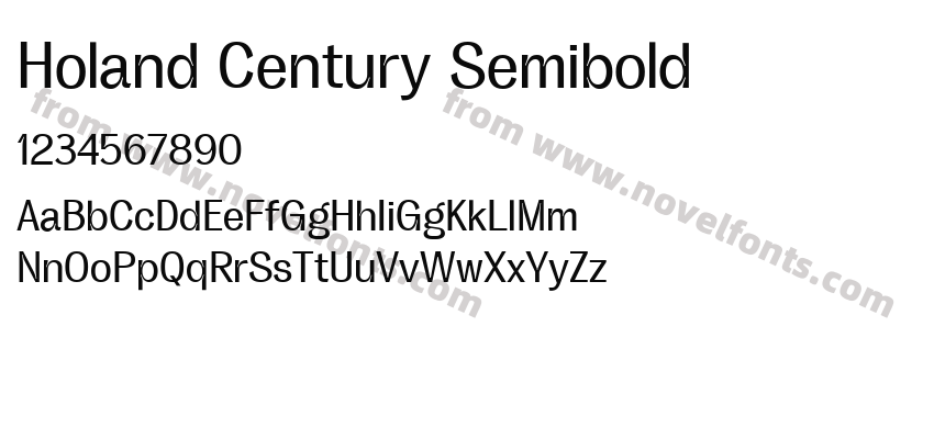 Holand Century SemiboldPreview