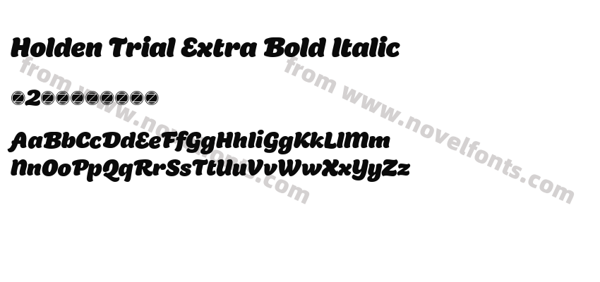 Holden Trial Extra Bold ItalicPreview