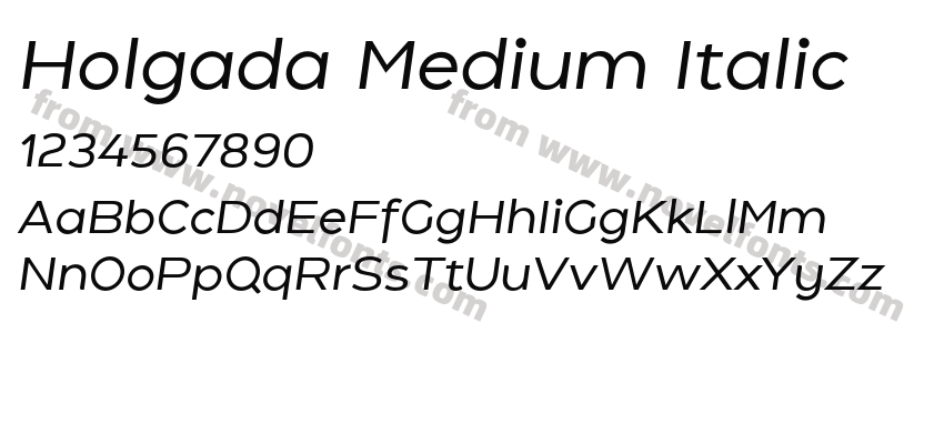 Holgada Medium ItalicPreview