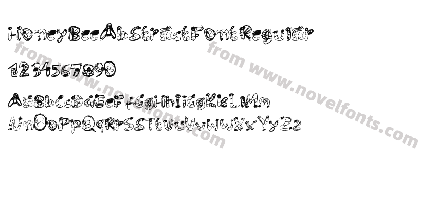 Honey Bee Abstract Font RegularPreview