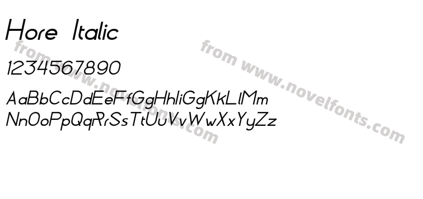Hore ItalicPreview