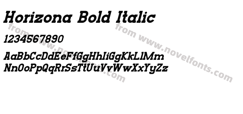 Horizona Bold ItalicPreview