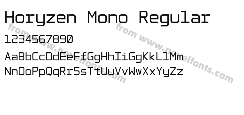 Horyzen Mono RegularPreview