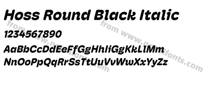 Hoss Round Black ItalicPreview