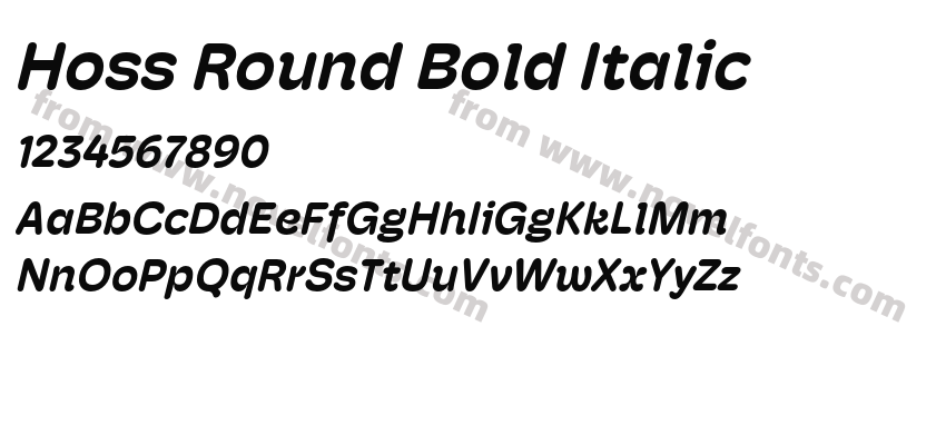 Hoss Round Bold ItalicPreview