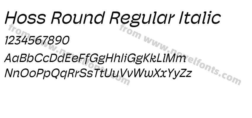 Hoss Round Regular ItalicPreview