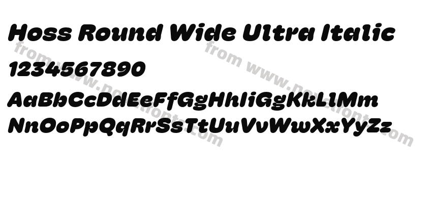 Hoss Round Wide Ultra ItalicPreview