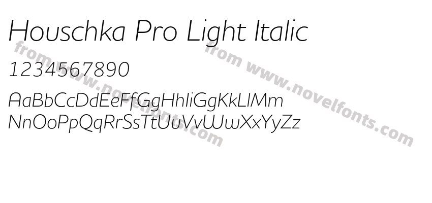 Houschka Pro Light ItalicPreview