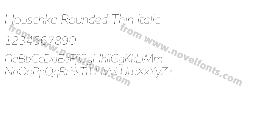 Houschka Rounded Thin ItalicPreview