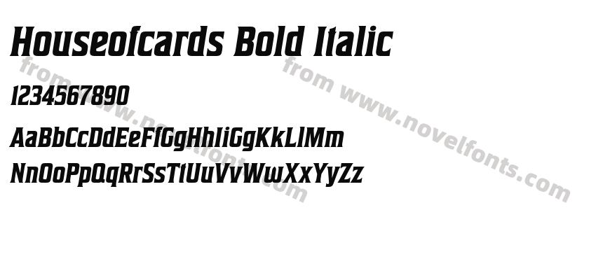 Houseofcards Bold ItalicPreview
