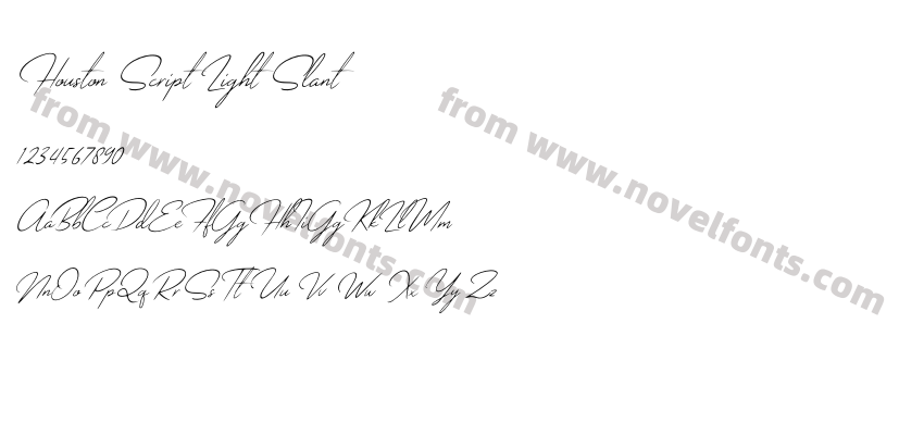 Houston Script Light SlantPreview