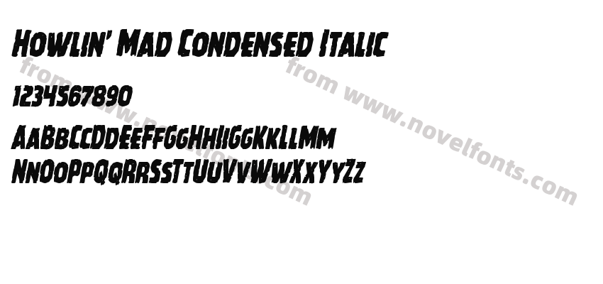 Howlin' Mad Condensed ItalicPreview