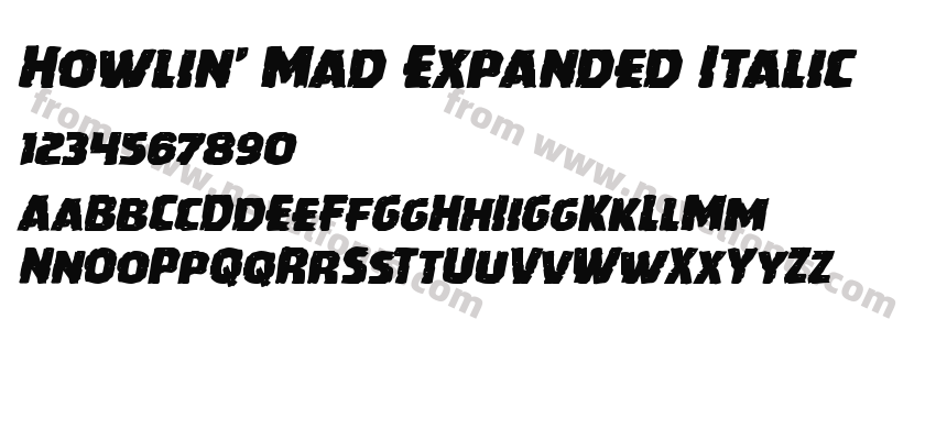 Howlin' Mad Expanded ItalicPreview