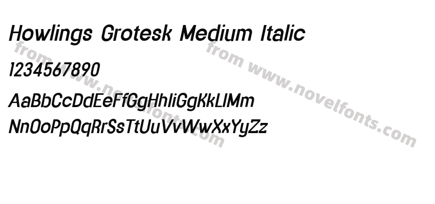 Howlings Grotesk Medium ItalicPreview