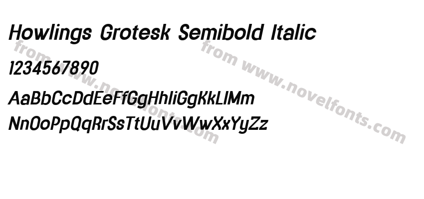 Howlings Grotesk Semibold ItalicPreview