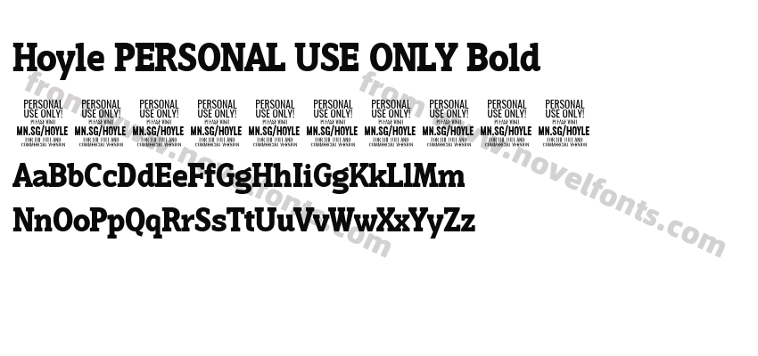 Hoyle PERSONAL USE ONLY BoldPreview