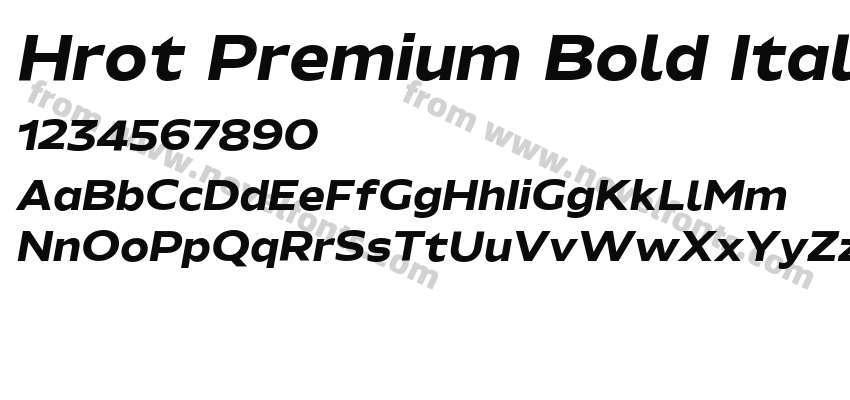Hrot Premium Bold ItalicPreview