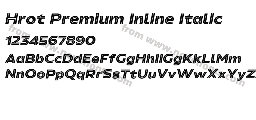 Hrot Premium Inline ItalicPreview
