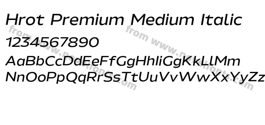 Hrot Premium Medium ItalicPreview
