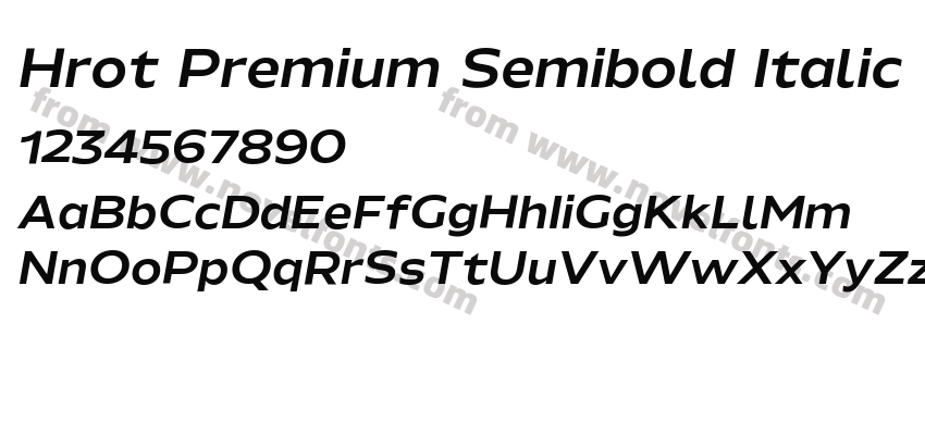 Hrot Premium Semibold ItalicPreview