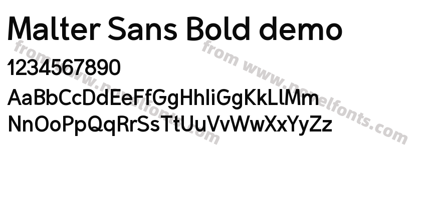 Malter Sans Bold demoPreview